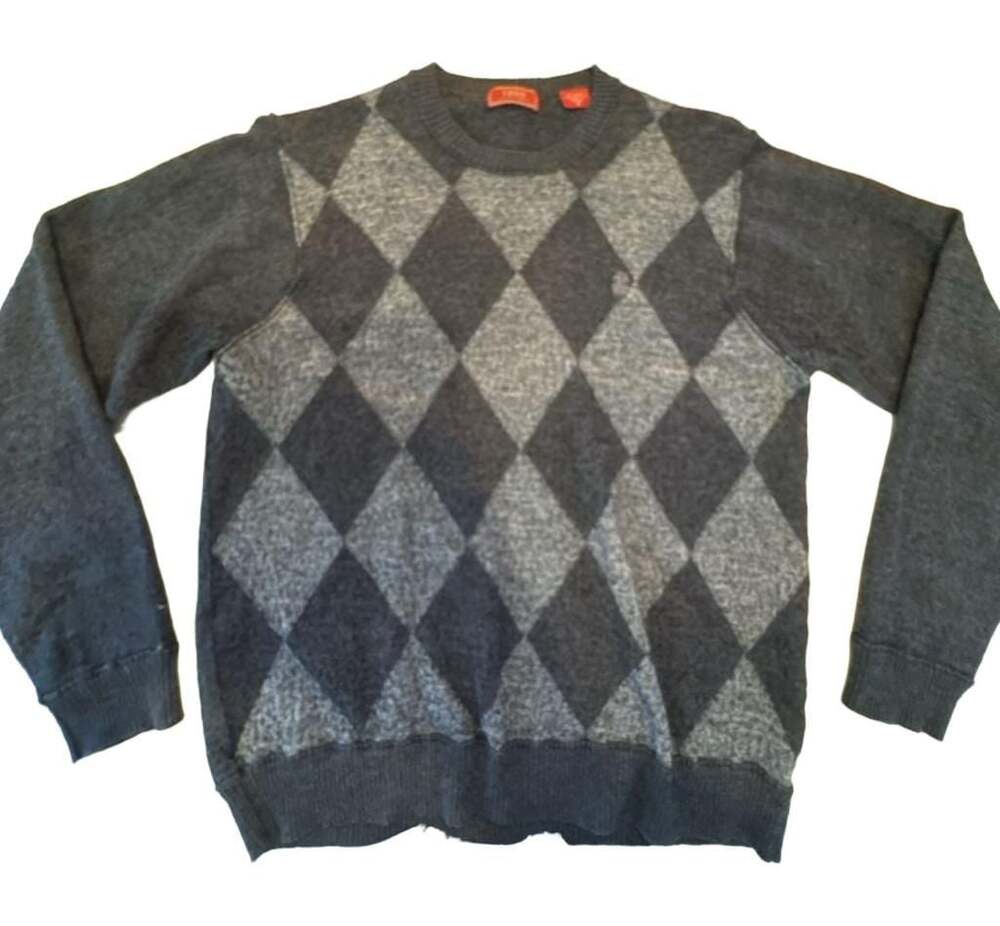 IZOD Luxury Sport Men's Argyle Pattern Sweater Pullover, Size M